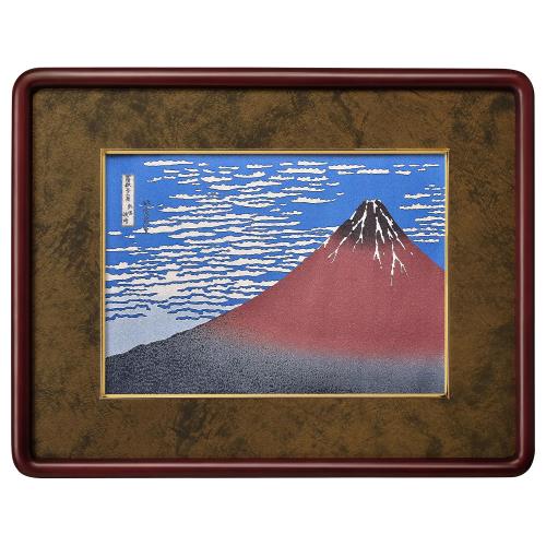 ハクバ 額縁 ORI TOKYO(オリトーキョー)葛飾北斎 富嶽三十六景 凱風快晴-02M Mサイズ フォトフレーム セット販売 高級木製額縁にジャガード織で再現した名画をセット AMZ-HOKUORI-02M 4977187004151