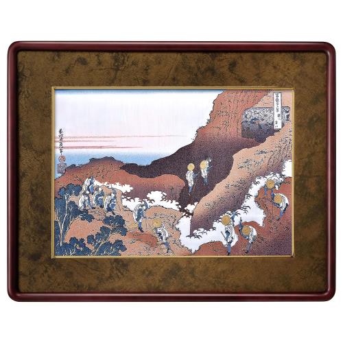 ハクバ 額縁 ORI TOKYO(オリトーキョー)葛飾北斎 富嶽三十六景 諸人登山-46L Lサイズ フォトフレーム ..