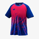 バタフライ(Butterfly) 卓球 半袖Tシャツ エクステラ・Tシャツ 男女兼用 ネイビー/ロゼ(412) O 46430