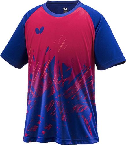[バタフライ] 卓球 Tシャツ エクステラ・Tシャツ ネイビー/ロゼ M