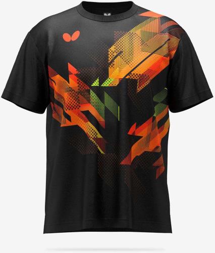 [バタフライ] エニール・Tシャツ 46600 ブラック/オレンジ S