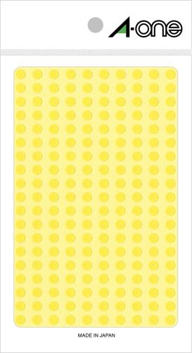 エーワン カラーラベル 黄 丸型 5mm 9シート 07064