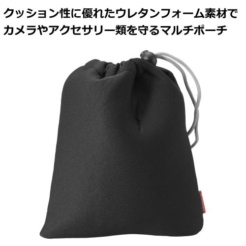ハクバ HAKUBA カメラポーチ ソフトクッションポーチ Lサイズ ブラック カメラケース 巾着 ガジェットケース デジカメ KCS-37L fidela-10471124 FIDELA サンプル画像3