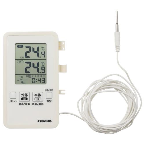 ハクバ HAKUBA 温度計 デジタル内外温度計 IN-OUT温度計 防滴 室内外温度 置き掛け両用 熱中症予防 ペットや園芸 キャンプやアウトドアにも 4977187329841 AMKMCIOTM