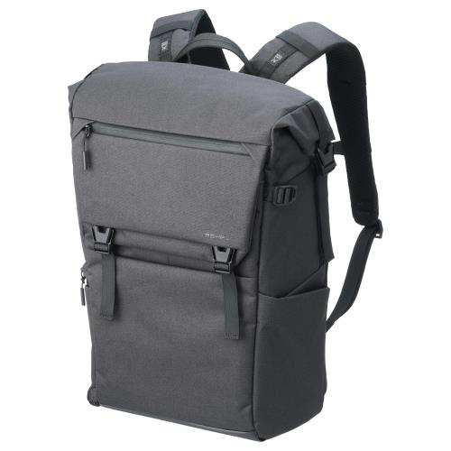 ハクバ HAKUBA カメラバッグ プラスシェル シティロールトップバックパック18 G05 AZ ブラック カメラリュック 背面アクセス サイドアクセス 2気室 エクステンド機能 ビジネスバッグ AMZSP-CT5RBP18B 4977187001693