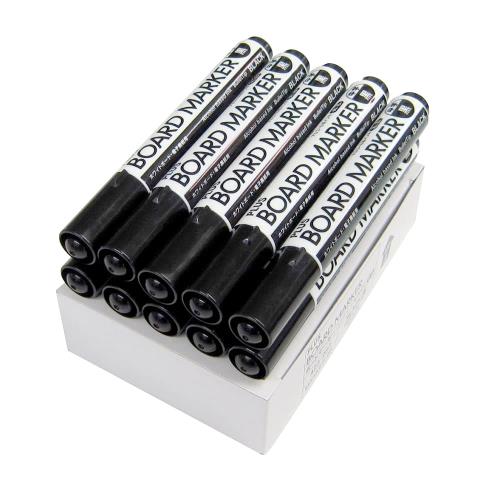 PLUS(プラス) プラス ホワイトボードマーカー 黒 中字 丸芯 ブラック 10本入 423-283 ×10