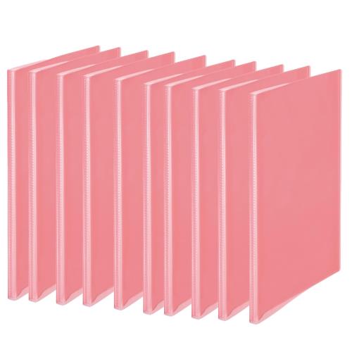 乐天商城 - プラス ファイル シンプルクリアーファイル A4 縦 20ポケット 10冊 ピンク FC-220SC 98-164×10