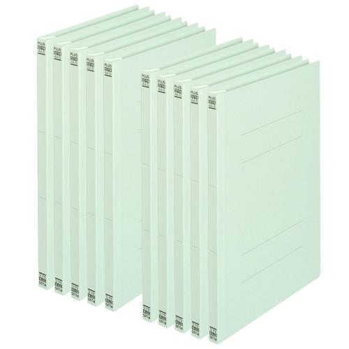 プラス フラットファイル 樹脂製とじ具 A4 縦 ブルー 10冊 NO.021N 78-035×10