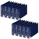 プラス 2リングファイル スーパーエコノミー A5横 ネイビー 10冊セット