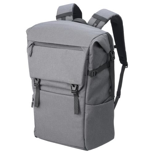 ハクバ HAKUBA カメラバッグ プラスシェル シティロールトップバックパック26 G05 AZ グレー カメラリュック 背面アクセス サイドアク..