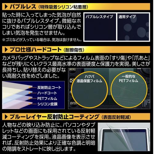 HAKUBA デジタルカメラ液晶保護フィルムMarkII バブルレスブルーレイヤー反射防止コート Canon PowerShot G7 X Marlk III 専用 DGF2-CAG7XM3