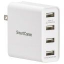 オーム電機 SmartComm USBチャージャー 4ポート MAV-AU436N 03-3091 OHM