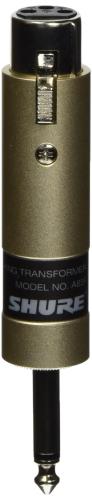 Shure A85F Transformer; Low Z, Female XLR to High Z 1/4-Inch Phone Plu...