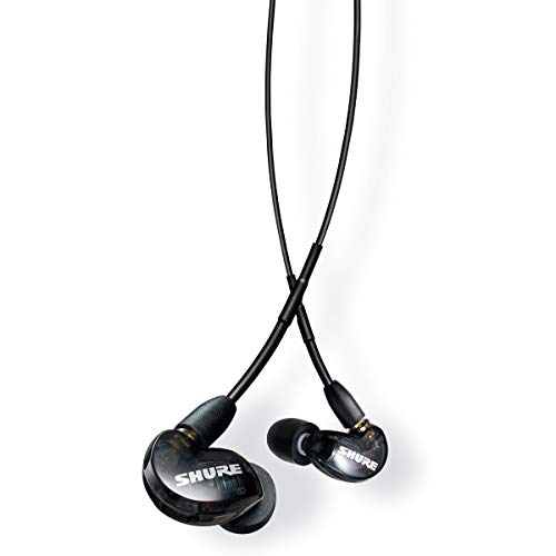 SHURE シュア イヤホン AONIC 215 有線 マイク付き SE215DYBK+UNI-A トランスルーセントブラック 高遮音性 ゲーム ゲーミング カナル型 ワイヤレス変換可(別売) MMCX リケーブル プロ仕様 配信 音楽 オーディオリスニング レコーディング 録音 楽器 在宅勤務 リモートワーク