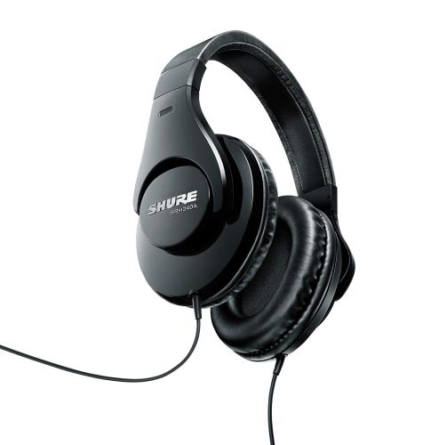 SHURE シュア プロクオリティ・ヘッドホン / SRH240A-BK-A ブラック : 密閉型 ホームレコーディング DJ 国内正規品/メーカー保証2年 中