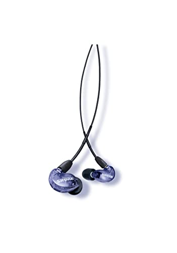 VGP 殿堂入り金賞SHURE シュア イヤホン : 有線 SE215SPE-PL-A パープル 高遮音性 ゲーム ゲーミング スペシャルエディション カナル型 ワイヤレス変換可(別売) MMCX リケーブル プロ仕様 低音強化 配信 音楽 オーディオリスニング レコーディング 録音 楽器 在宅勤務 リモー