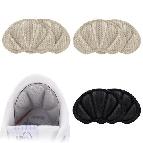 YFFSFDC かかとパッド パカパカ防止 靴ずれ防止 滑り止め サイズ調整 革靴 スニーカー 靴擦れ防止 かかと 踵保護 かかと修理 パッチ シューズ補修材 革靴 スニーカー かかと 貼るだけで簡単 3ペア (肌の色/黒-B)