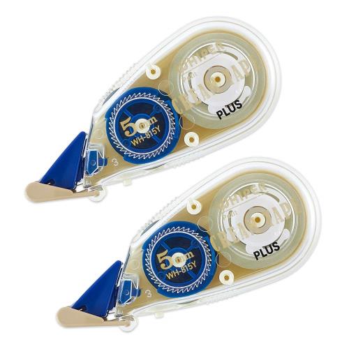 PLUS(プラス) プラス 修正テープ ホワイパープチ クリームテープ 5mm WH-815Y 51-643 ×2