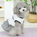 サムコス 犬服 ワンピース ペット服 犬猫洋服 チェック柄 蝶結び 袖なし 春夏秋 犬の服 お姫様 レース ドレス スカート 可愛いワンピース 人気 ファッショ...