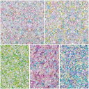 サムコス ガラスフリット 琉球ガラス 約100g 小サイズ キラキラ ガラスカレット 虹のかけら 硝子のかけら 手作り用品 材料 レジン 封入 DIY 手芸用品 封入パーツ 装飾充填物 ネイル パーツ ミックス ガラス砕石 (5種類の混合色)