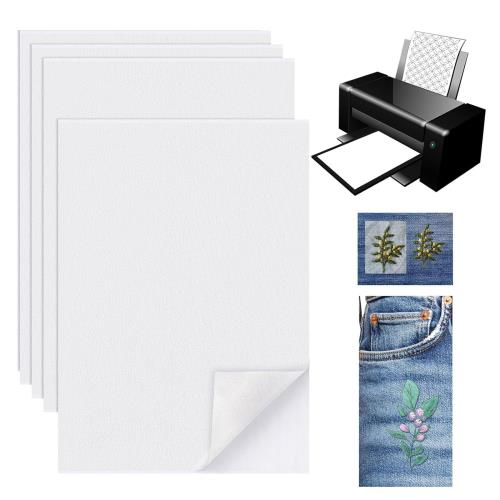 サムコス 刺繍シート 粘着刺しゅう用 A4紙 水溶性シート 印刷可能な刺繍紙 刺繍に適したパターンを印刷し 使いやすい ハンドメイド 210mm*297mm（4シート）のサムネイル