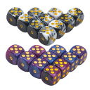 サムコス サイコロ 多面体ダイス 20個セット 2色 きれい D6サイコロ ブレンドカラー ゲームパーツ サイコロ ダイス セット 6面ダイス テーブルゲーム用 ボードゲーム カードゲーム 複数のゲームが利用可能 16mm (ブラックホワイト+パープルブルー)