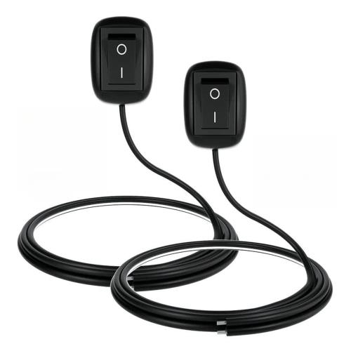 車用スイッチボタン 2個セット DIY 船型ボタンス 60CM 自動車改装 OFF/ON DC 12V 10A 使用簡単 両面テ..