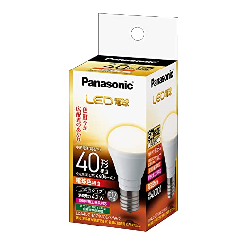 ѥʥ˥å ߥ˥ץȥ LEDŵ E17 ŵ40 ŵ忧(4.2W) ۸ LDA4LGE17K40ESW...