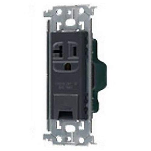 パナソニック 15A・20A兼用埋込アースターミナル付接地コンセント 金属枠付 グレー WTL19313H