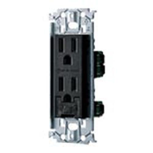 パナソニック(Panasonic) 埋込アースターミナル付接地ダブルコンセント 金属枠付 マットブラック WTL11323MB