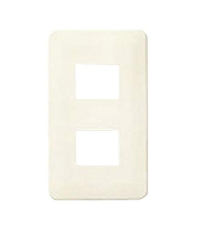 パナソニック(Panasonic) フルカラー腰高ワンタッチモダンプレート 2コ用 ミルキーホワイト WN6202WK