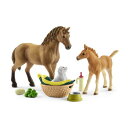 シュライヒ(Schleich) ホースクラブ クォーター馬と赤ちゃん動物のお世話セット 42432