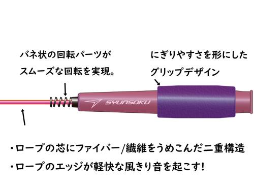 デビカ 瞬足 なわとび ヘックスファイバー HF 2020モデル パープル×トーン 103557 ...