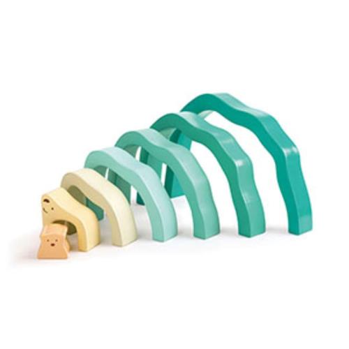 Hape(ハペ) カラフルアーチ しろくま 3×21×14cm 2才以上 木製 知育玩具 積み木 おもちゃ E0490(3)