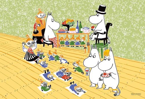 やのまん(Yanoman) 1000ピース ジグソーパズル MOOMIN にぎやかな食卓 コンパクトピース (26x38cm)