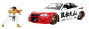 Jada Toys HOLLYWOOD RIDESシリーズ 1/24 2002 ニッサン スカイライン GT-R (R34) ホワイト ストリートファイター/リュウ フィギュア付 完成品