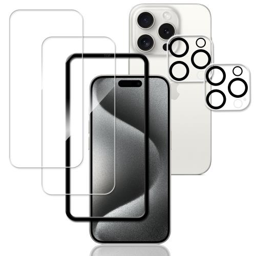 KPNS 饹ե iPhone15 Pro Max  (2)饹ե + (2)ե + դ ܰ...