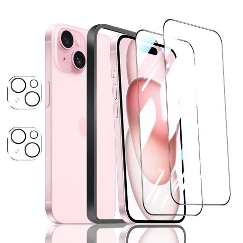 б iPhone 15 ե դ 2* iPhone15 饹ե + 2* iPhone15 ݸե +...