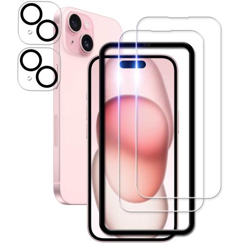 KPNS iPhone 15 饹ե2+2祻åȥդ Ǻ 饹 iPhone15  饹ե ...