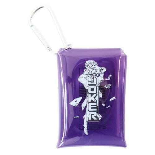 ティーズファクトリー JOKER ジョーカー フォリ・ア・ドゥ カラビナ付きスナップクリアポーチ ジョーカー/パープル DC-5544334PU