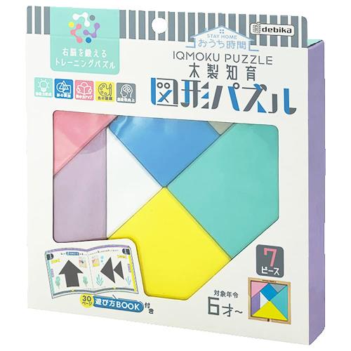 デビカ トレーニングパズル イクモク 図形パズル 7ピース 木製 113015