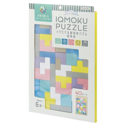 デビカ トレーニングパズル イクモク 知育パズル 四角形 40ピース 木製 113017