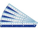 クツワ STAD カラー定規 16cm 5本入KB027BL-5P ブルー
