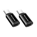 Mcdodo ライトニング to USB-C 変換アダプタ 2個セット 3A急速充電 Type-C 変換コネクタ 高速データ転送(ノートPC間だけ) アルミ合金...