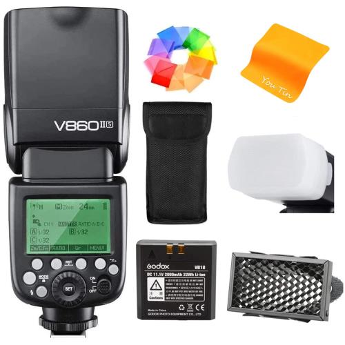 GODOX V860IIS カメラのフラッシュ 電池付き Sony DSLRカメラ用ストロボ GN60 2.4G TTLオートフラッシュ 1/8000s高速同期 [並行輸入品]