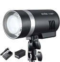 GodoxGodox AD300Pro フラッシュストロボ 2.4GTTL スタジオ向け 300W 1/8000HSS 2色モデリング5600±100K 0.01-1.8Sリサイクル時間 300フルパワーポップ 12W輝度調整可能