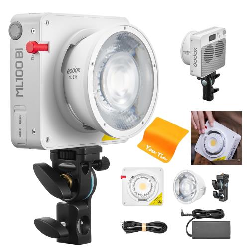 Godox ML100Bi 120W ϥɥإ LED ӥǥ饤 15 󥺥ե쥯դ 2800K-6500K TLCI 98+/CRI 97+ ݡ֥̿ (ML100 Bi)
