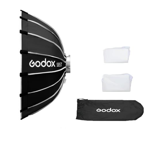 Godox S85T 85cm ソフトボックス クイックリリース 傘ソフトボックス プロフェッショナル 折りたたみソフトボックス 標準ボーエンマウント ディフューザー付き 写真スタジオ 写真ポートレート ライブストリーム用
