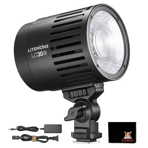Godox LC30D Litemons デスクトップ LED ライト、連続出力照明、一定の色温度、均一な照明、高輝度、昼光バランス、33W 5600K CRI95+ T..