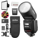 GODOX V1Pro F 丸頭カメラ フラッシュ 2.4G X ワイヤレス HSS 76Ws E-TTL イオン丸頭カメラ スピードライト 外部フラッシュ付き SU-1 富士用 (V1Pro-F)